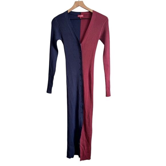 STAUD Shoko Colorblock Sweater Dress Size XS - Picture 8 of 16